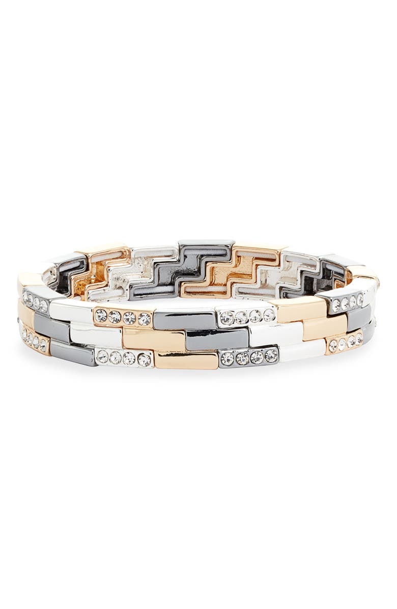 Nine West Crystal Stretch Bracelet, Main, color, 
