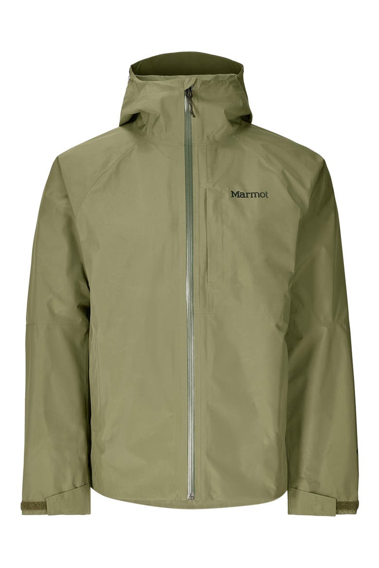 Waypoint Gore-Tex® Waterproof Hooded Jacket, Main, color, OLIVE GROVE