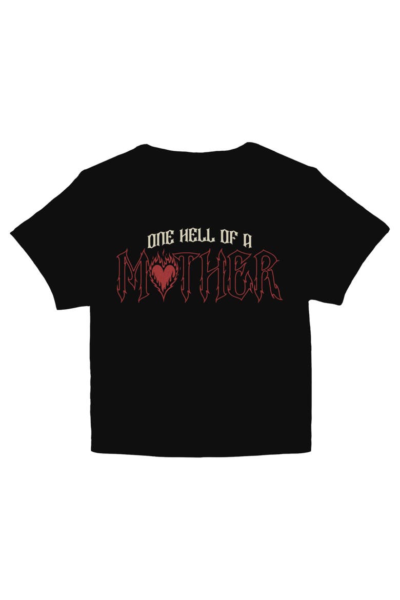 Junior's Lost Gods One Hell of a Mother  Graphic T-Shirt, Main, color, Black