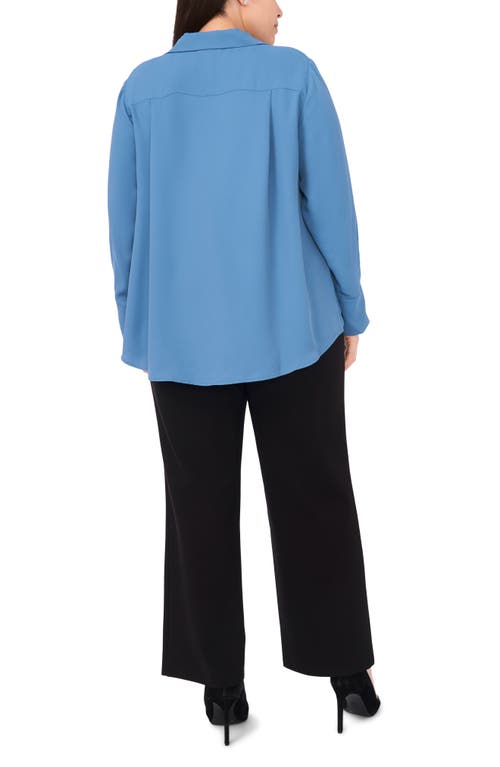 Halogenr Halogen(r) Johnny Collar Top In Blue