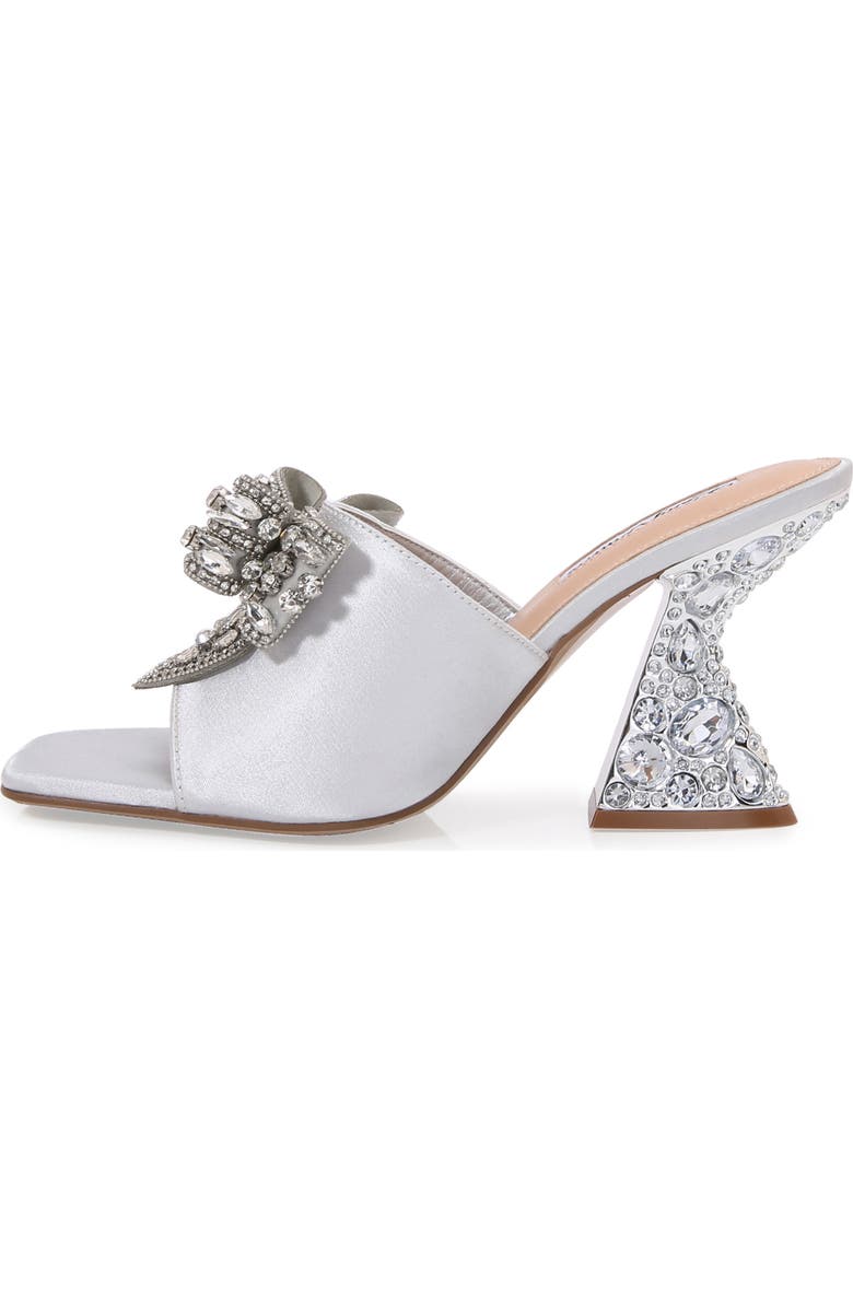 LADY COUTURE Spark Crystal Bow Mule, Alternate, color, Silver