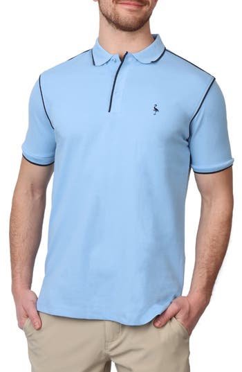 Tailorbyrd Supersoft Interlock Polo In Light Blue