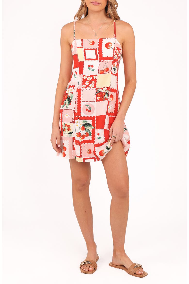 Loredana A-Line Minidress, Main, color, CHERRY