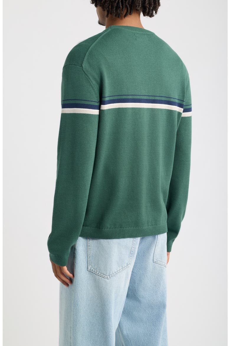 Stripe Cotton Sweater, Alternate, color, GREEN WADE STRIPE