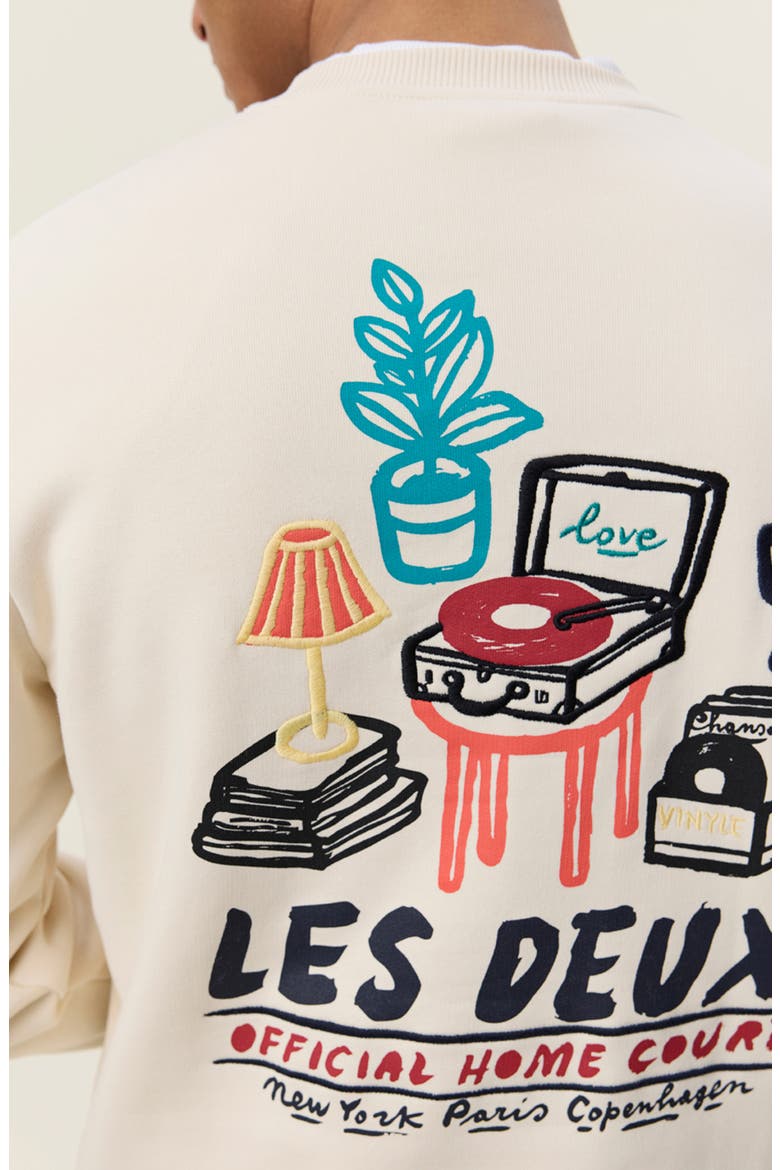 Record Graphic Sweatshirt, Alternate, color, IVORY
