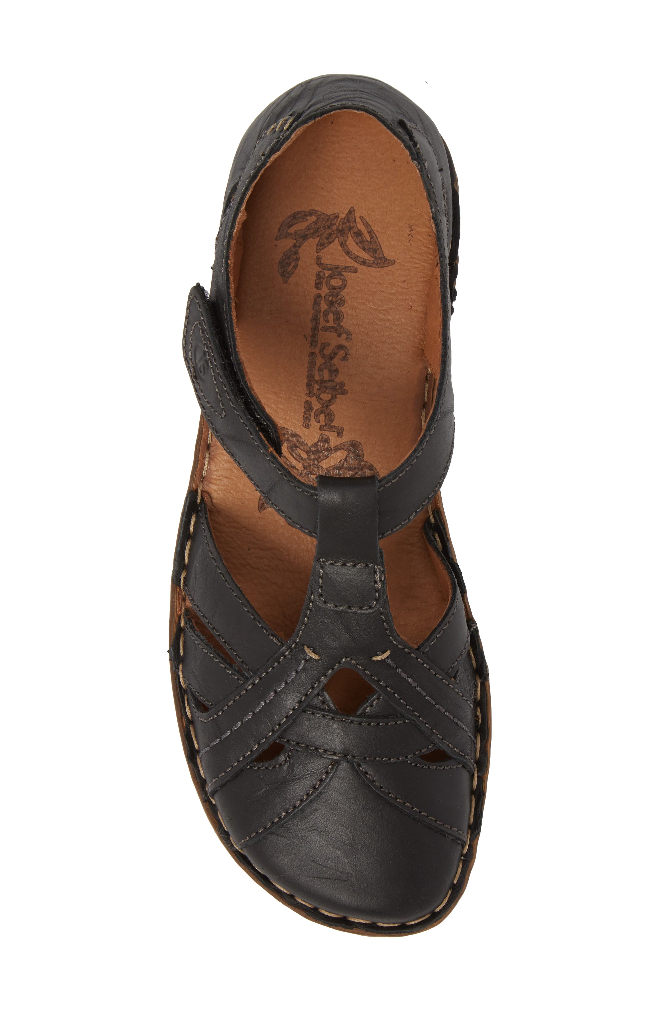 Josef Seibel Rosalie 29 Sandal, Alternate, color, Black Leather