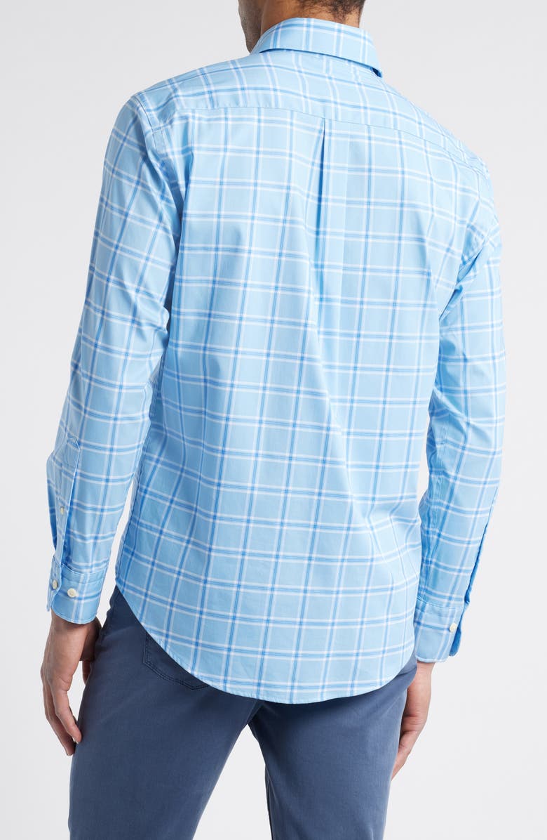 Peter Millar Ullswater Crown Lite Plaid Button-Up Shirt, Alternate, color, Cottage Blue