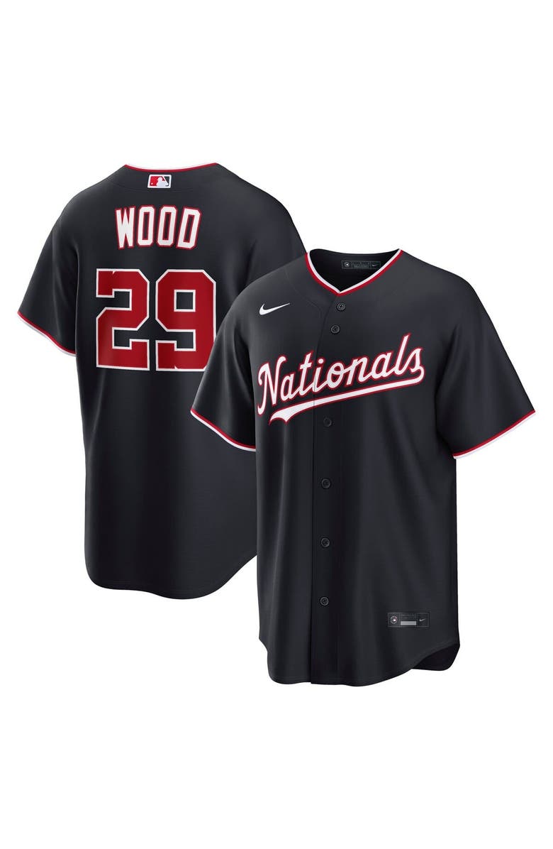 Nike Men's Nike James Wood Navy Washington Nationals Alternate Replica Jersey, Main, color, Navy