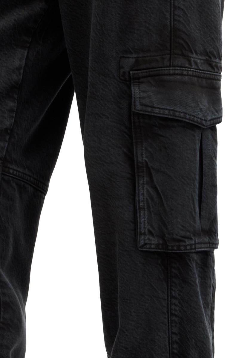 AllSaints Frieda Twill Cargo Joggers, Alternate, color, Black