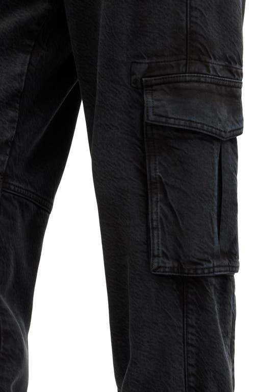 Allsaints Frieda Twill Cargo Joggers In Black