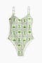selected White/Green Patterned