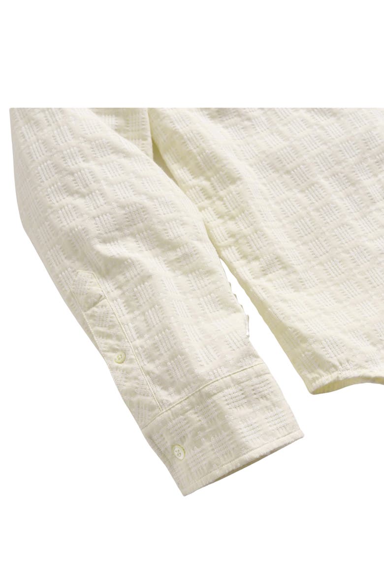 Billy Reid Grid Dobby River Button-Up Shirt, Alternate, color, Tinted White