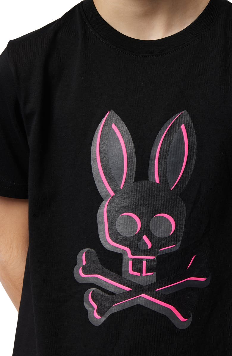 Psycho Bunny Kids
 Gel Print Graphic T-Shirt, Alternate, color, Black