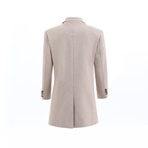 Moustache Single-breasted Wool Coat In Neutral