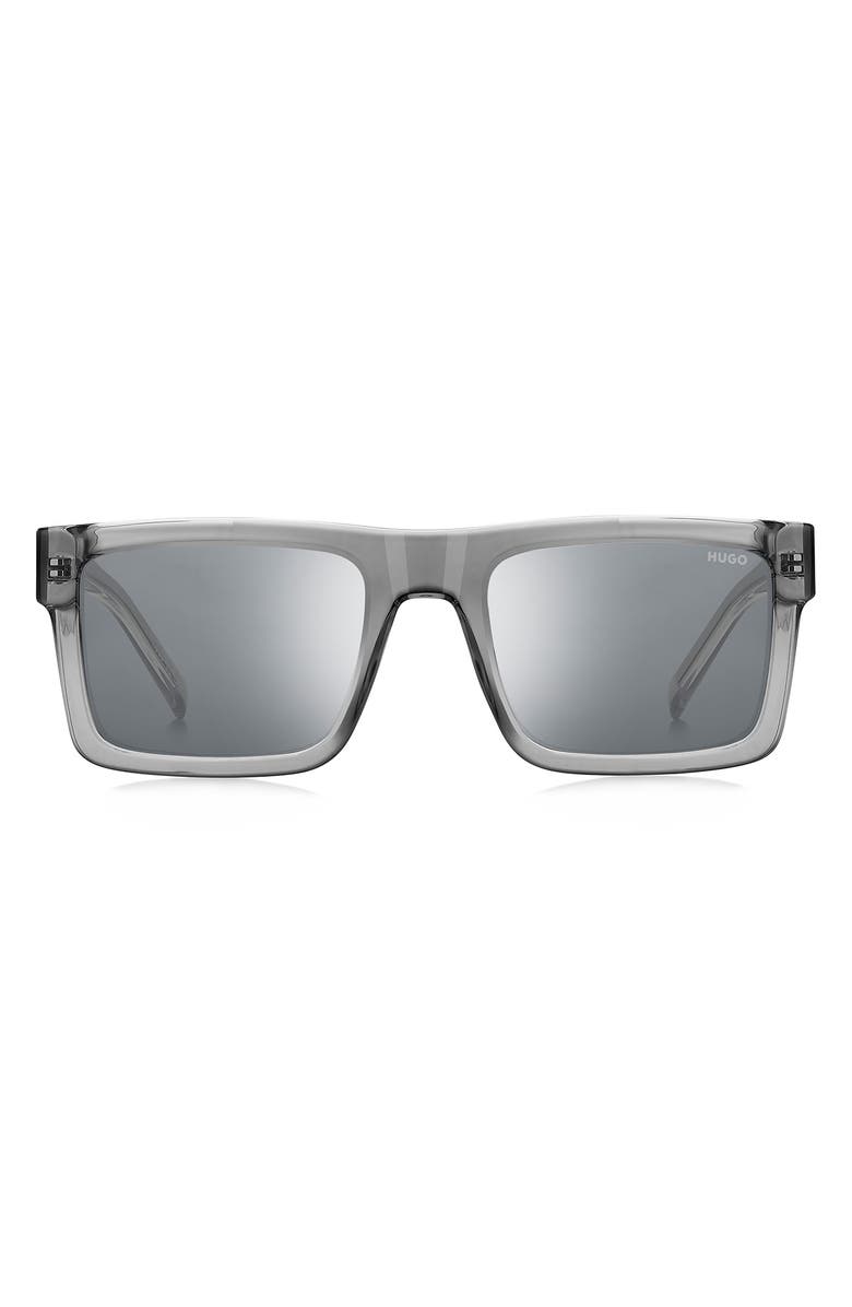 BOSS 55mm Square Sunglasses, Alternate, color, Grey