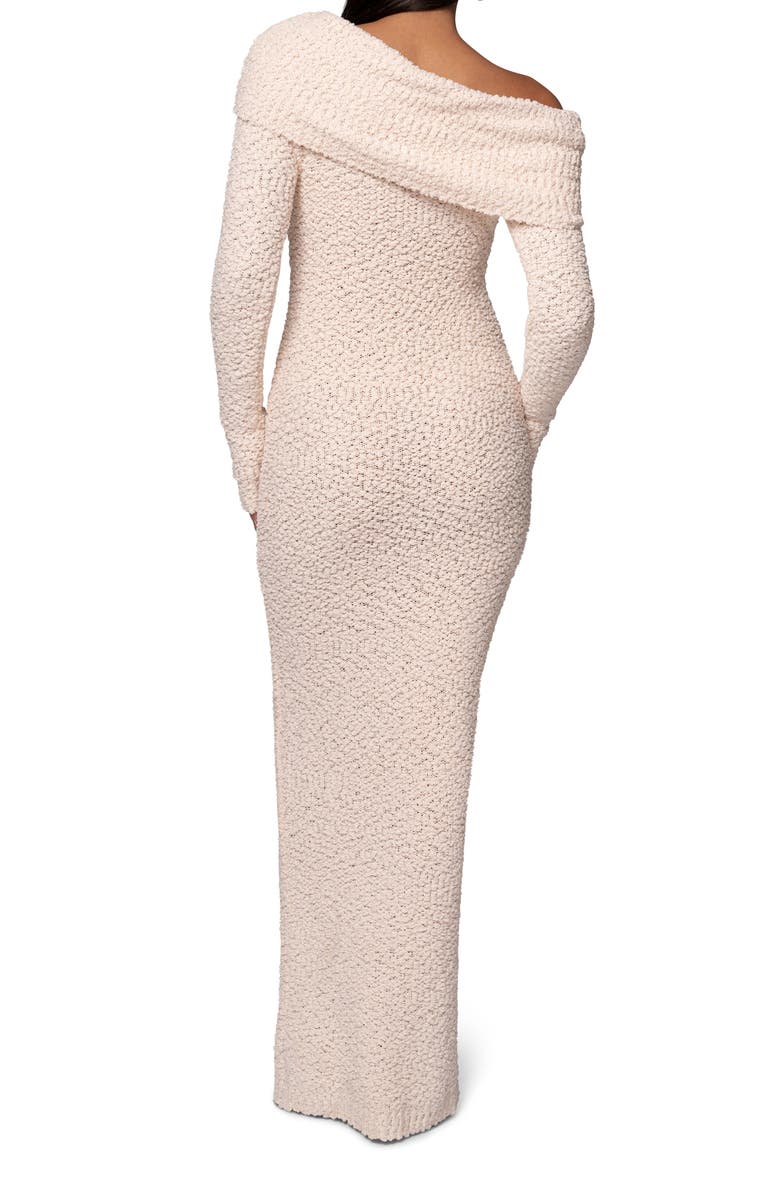 JLUXLABEL Olivea Bouclé Long Sleeve Off the Shoulder Sweater Dress, Alternate, color, Cream