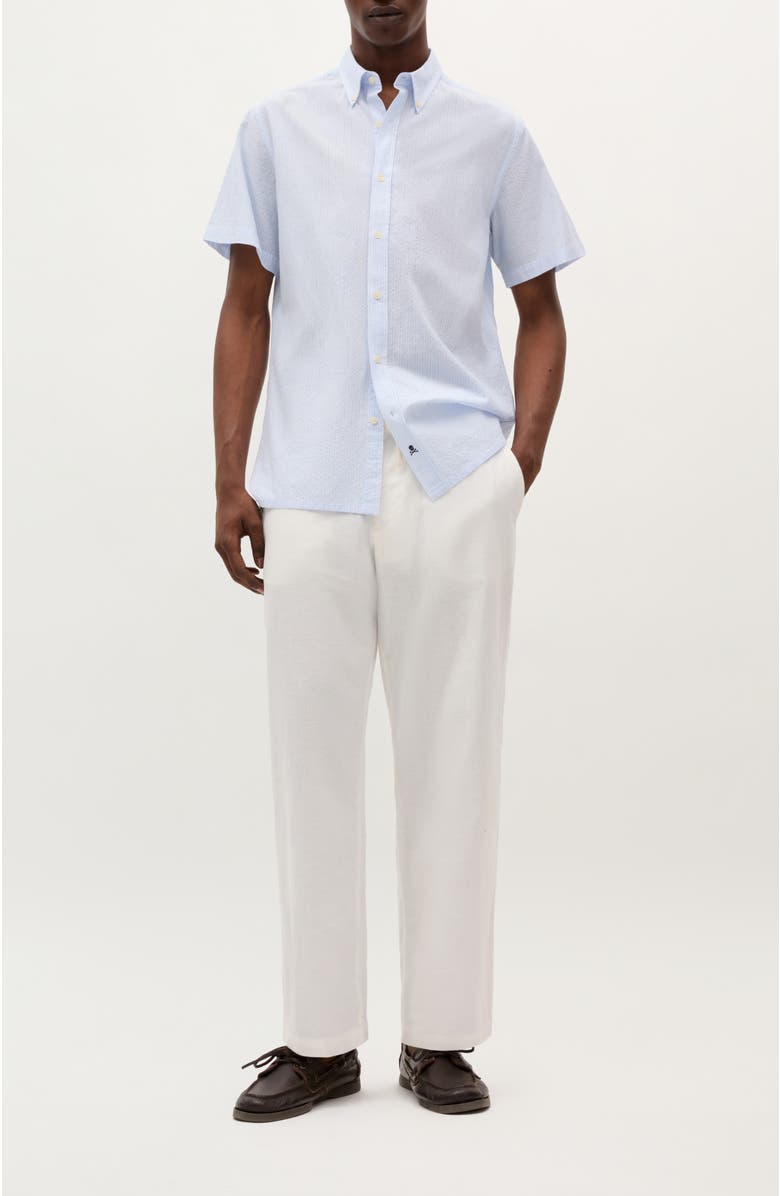 Scalpers Seersucker Resort Bd Shirt, Alternate, color, Blue White Stripes