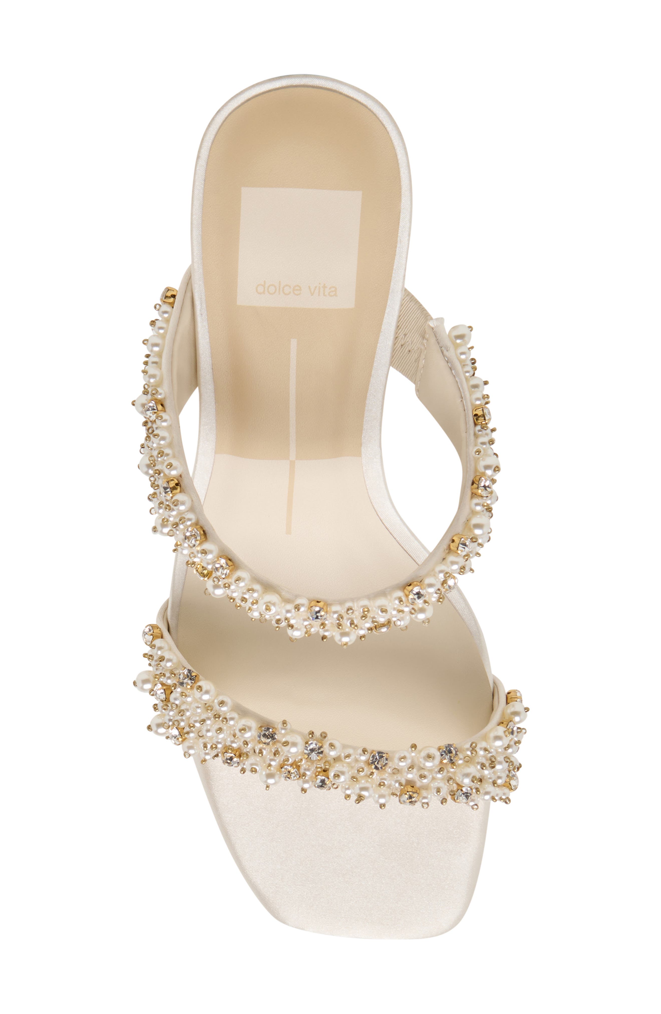 Dolce Vita Genora Rhinestone Sandal, Alternate, color, Ivory Rhinestone