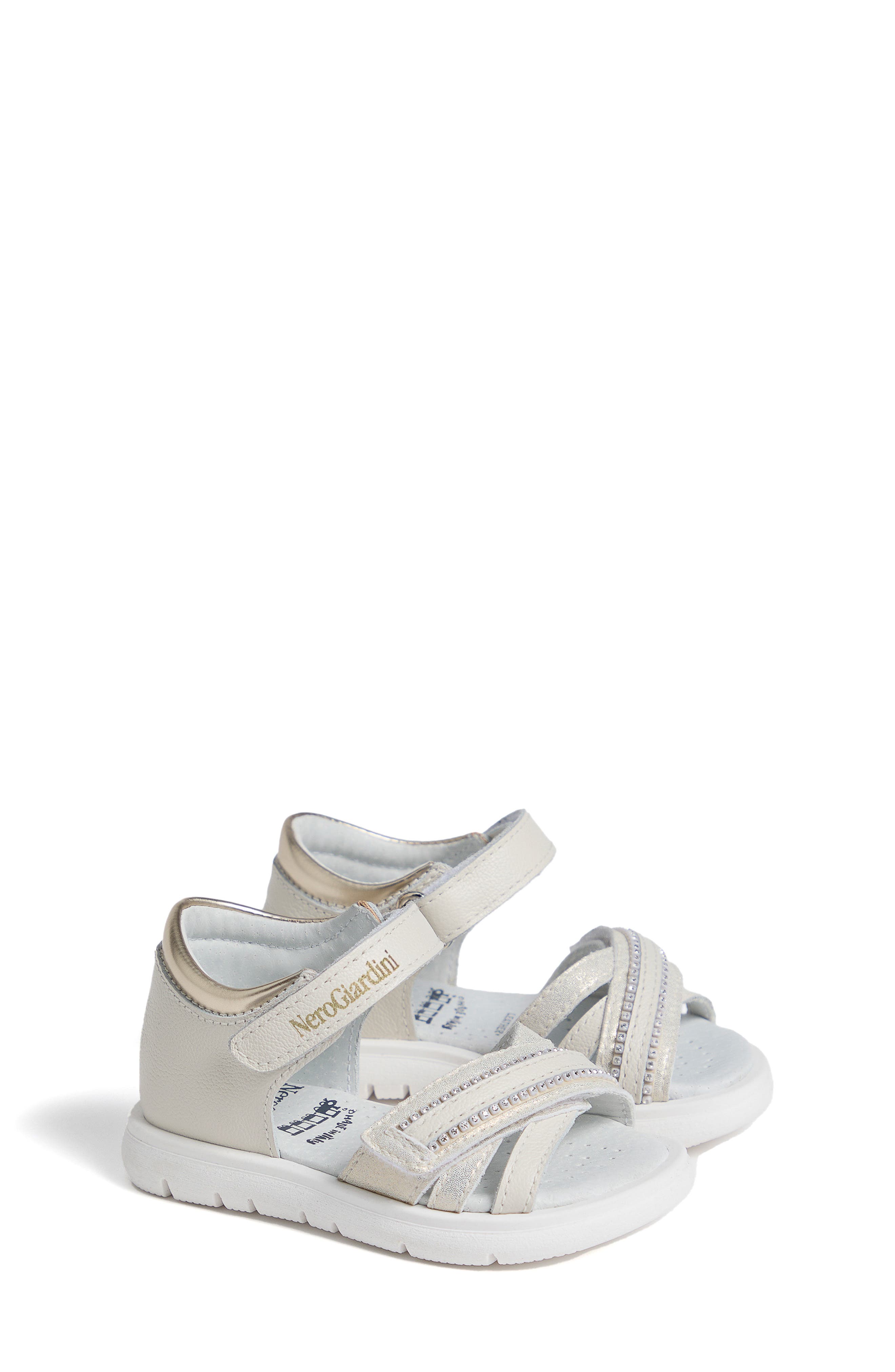 NeroGiardini Sporty Sandal, Main, color, Beige/ Gold