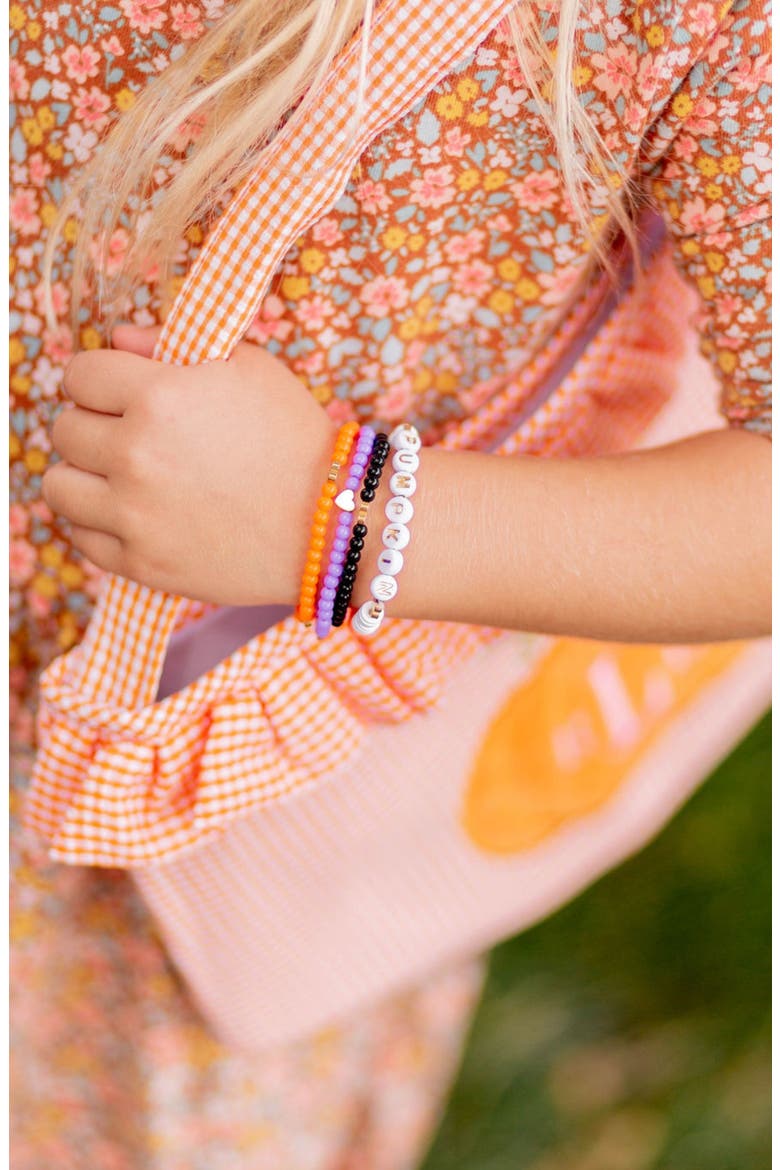 Pumpkin Hearts Girls' Bracelet, Alternate, color, Orange
