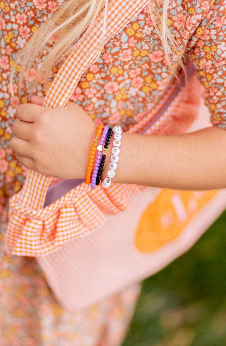 Bits & Bows Pumpkin Hearts Girls' Bracelet, Alternate, color, 
