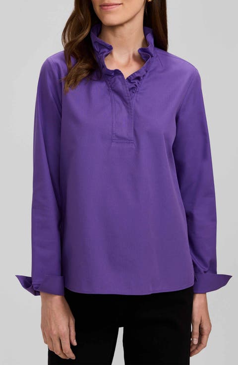 Tammy Ruffled Cotton Popover