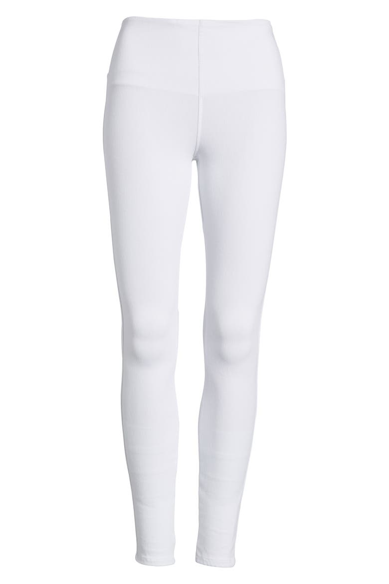 'Lyssentials Toothpick Denim Leggings, Alternate, color, WHITE