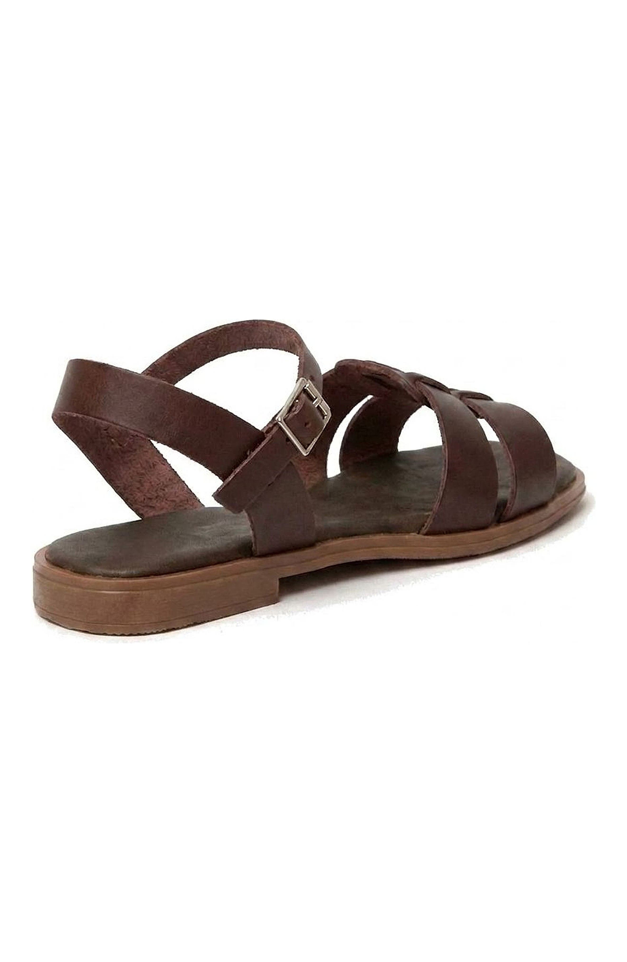 Niva Flat Sandal, Alternate, color, Chocolate