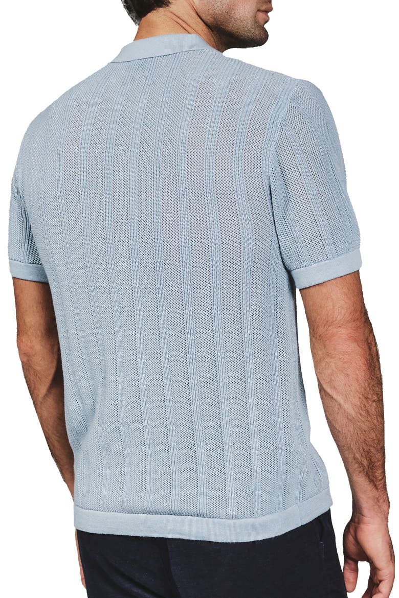 Kellan Knit Short Sleeve Button-Up Shirt, Alternate, color, POWDER BLUE