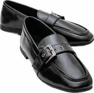 Forever & Always Shoes Jade Leather Flat Loafers