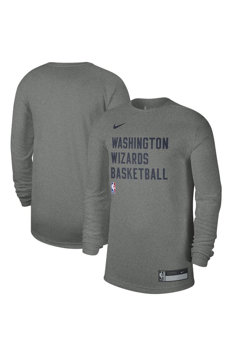 Nike Unisex Nike Heather Gray Washington Wizards 2023/24 Legend On-Court Practice Long Sleeve T-Shirt, Main, color, Heather Gray