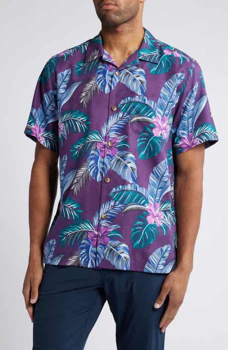 Tommy Bahama Frond Fusion Short Sleeve Silk Blend Button-Up Shirt