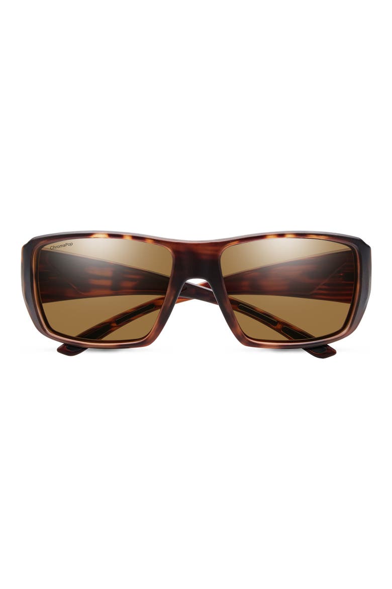Guides Choice XL 63mm ChromaPop™ Polarized Oversize Square Sunglasses, Main, color, MATTE HAVANA / CHROMAPOP GLASS POLARIZED BROWN