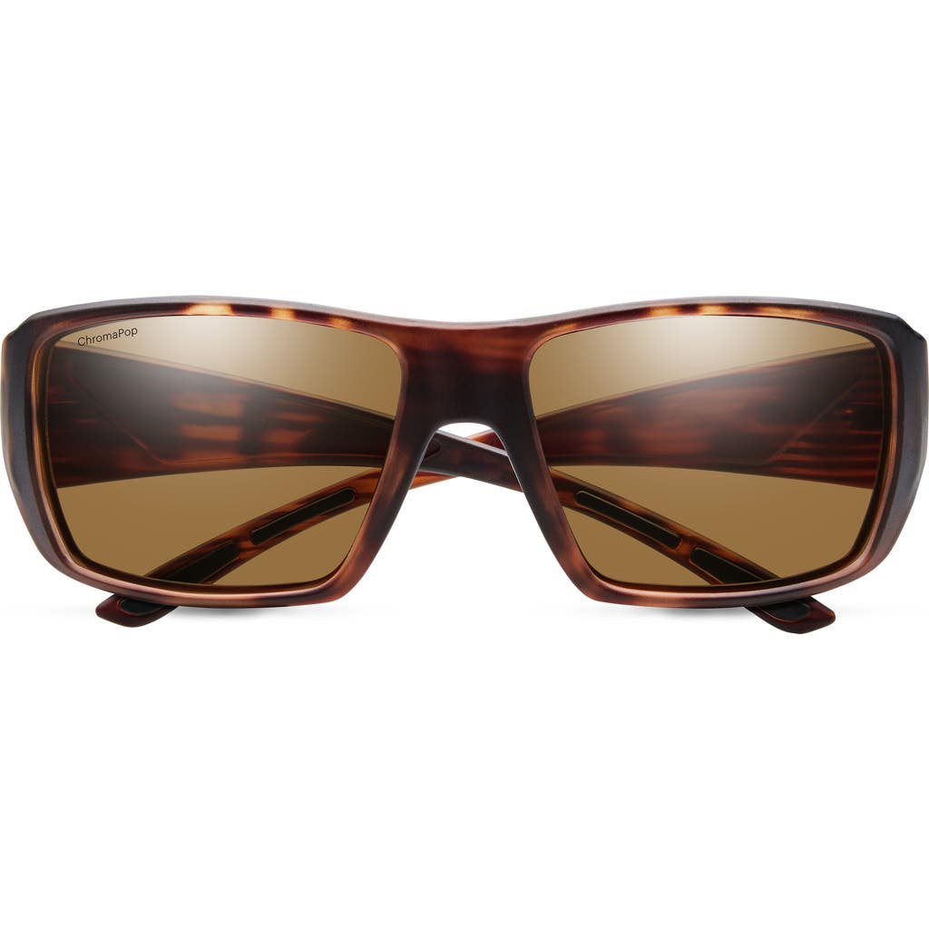 Smith Guides Choice 63mm Chromapop™ Polarized Oversize Square Sunglasses In Brown
