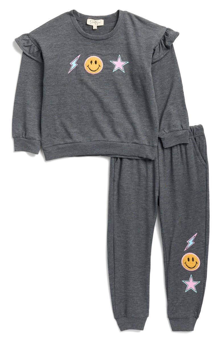 Jessica Simpson Kids' Drapey French Terry Sweater & Joggers Set, Main, color, 