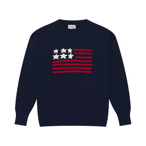 Riley Crewneck Sweater American Flag