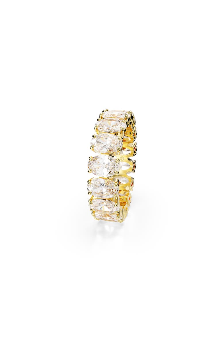 Swarovski Matrix Oval Cut Crystal Eternity Ring, Alternate, color, Gold/ White