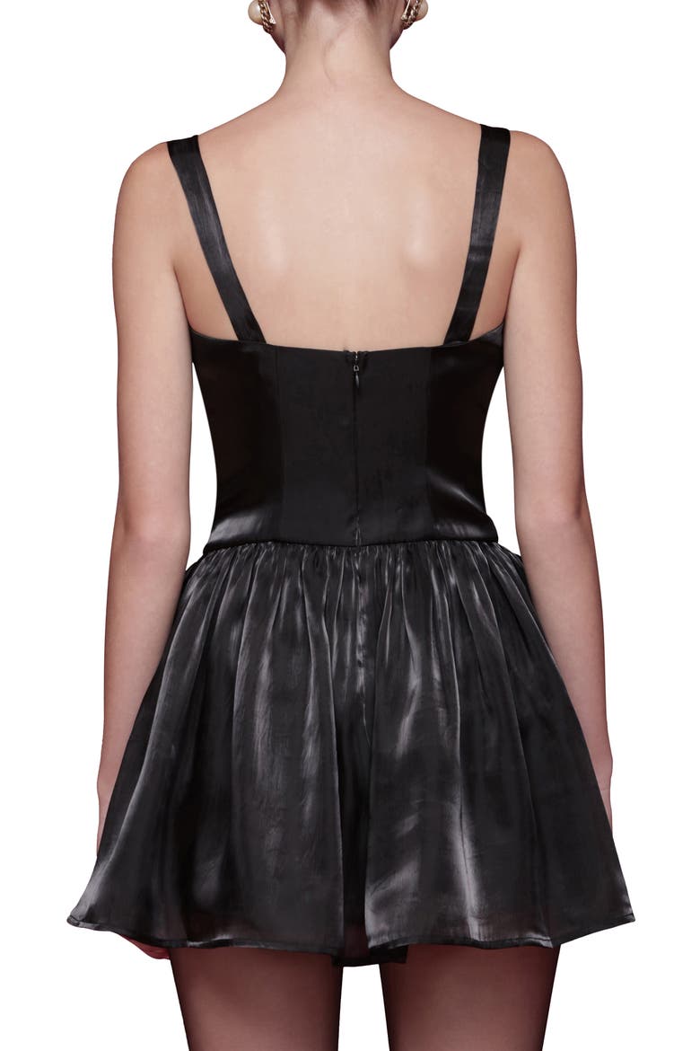 Sleeveless Fit & Flare Minidress, Alternate, color, BLACK