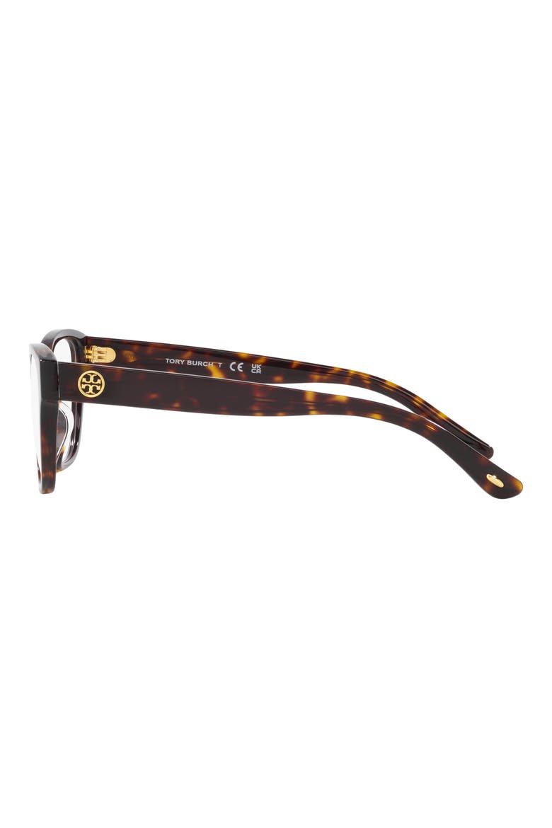 52mm Rectangular Optical Glasses, Alternate, color, DARK TORT
