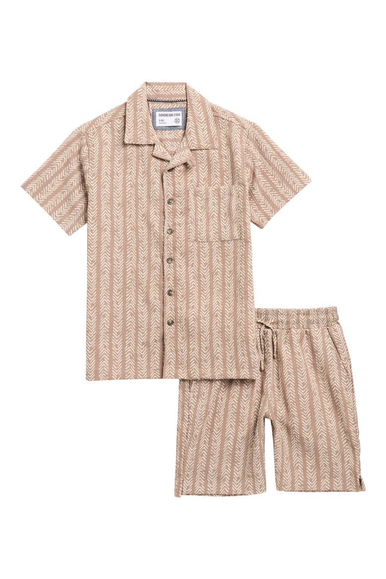 Kids' Lantern Plus Trail Camp Shirt & Shorts Set, Main, color, ARROW STRIPE