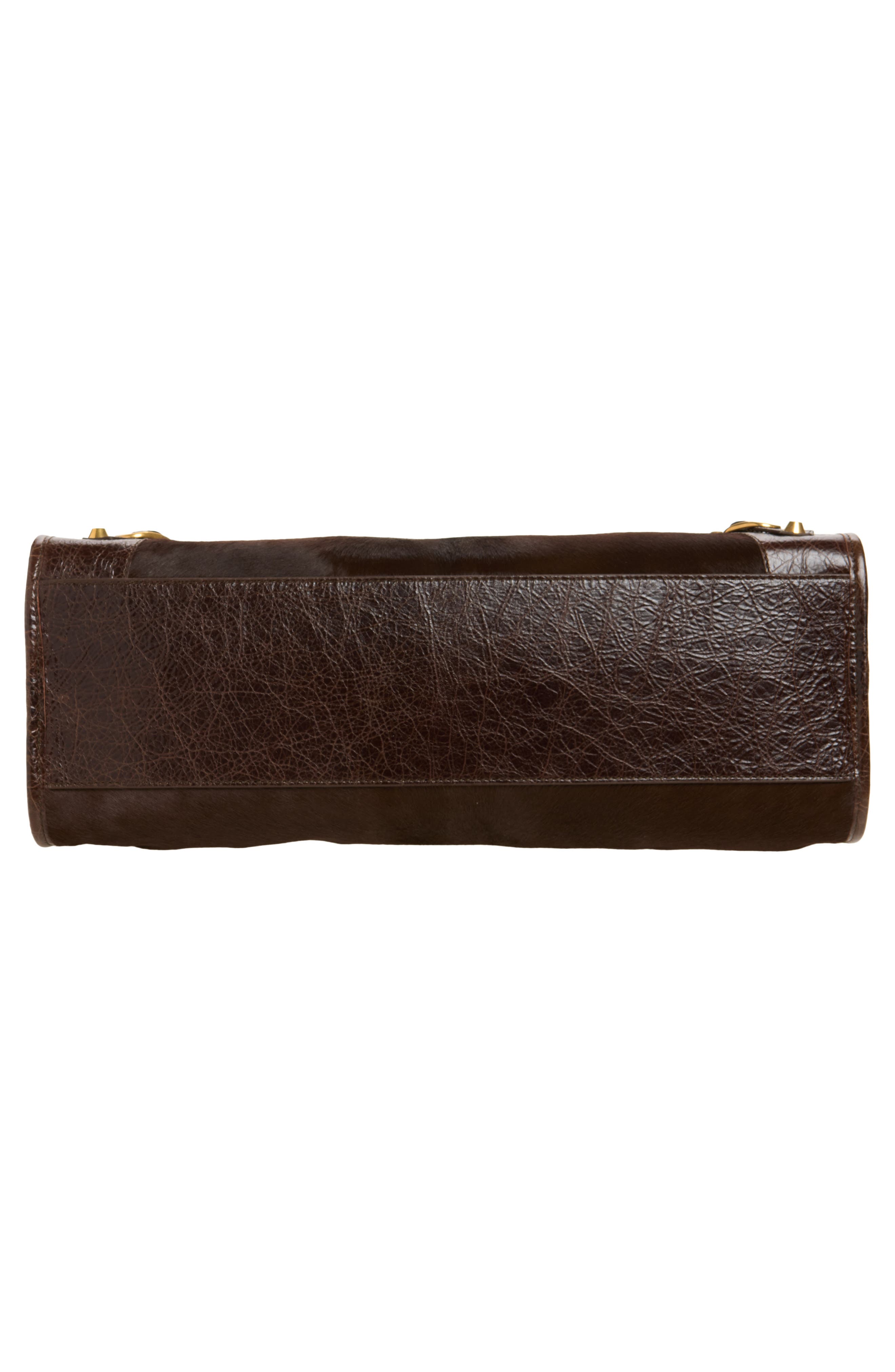 Medium Le City Genuine Calf Hair & Arena Leather Satchel, Alternate, color, 2836 MID BROWN