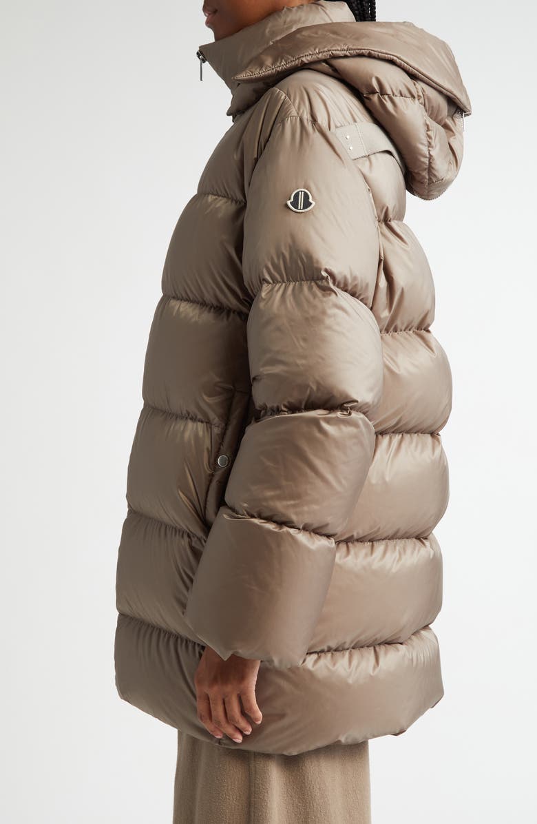 Moncler x Rick Owens Cyclopic Hooded Down Jacket, Alternate, color, 