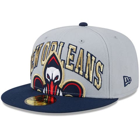 Men's New Era Gray/Navy New Orleans Pelicans Tip-Off Two-Tone 59FIFTY Fitted Hat