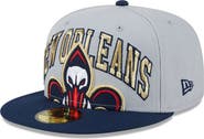 New Era Men's New Era Gray/Navy New Orleans Pelicans Tip-Off Two-Tone 59FIFTY Fitted Hat