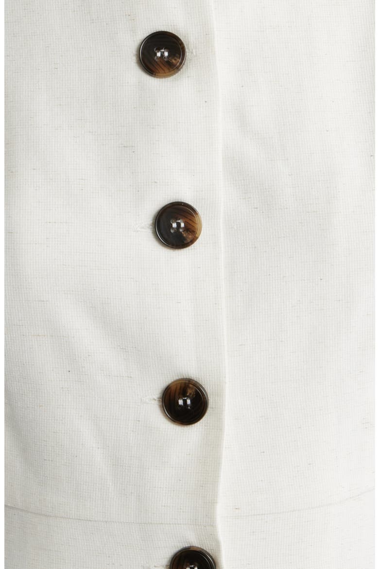 Sleeveless Button-Up Midi Dress, Alternate, color, OATMEAL