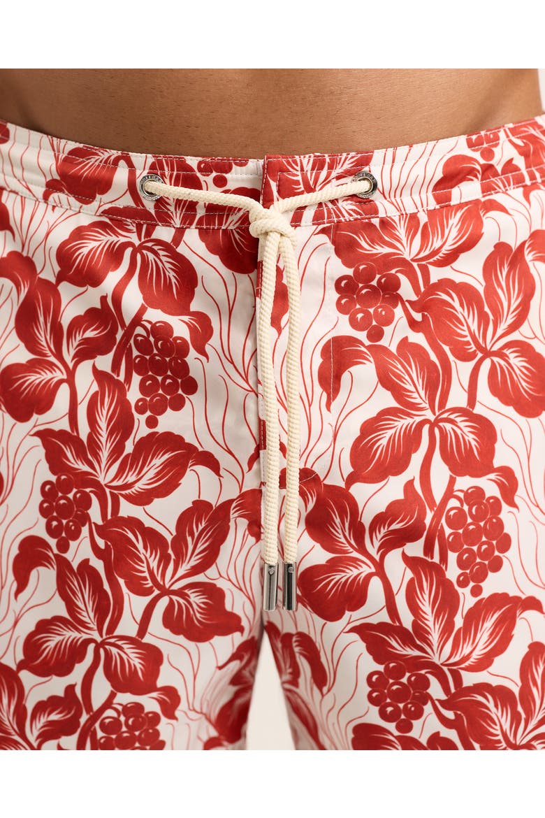 Bulldog Drawcord Mid Length Swim Shorts, Alternate, color, SUMMER RED