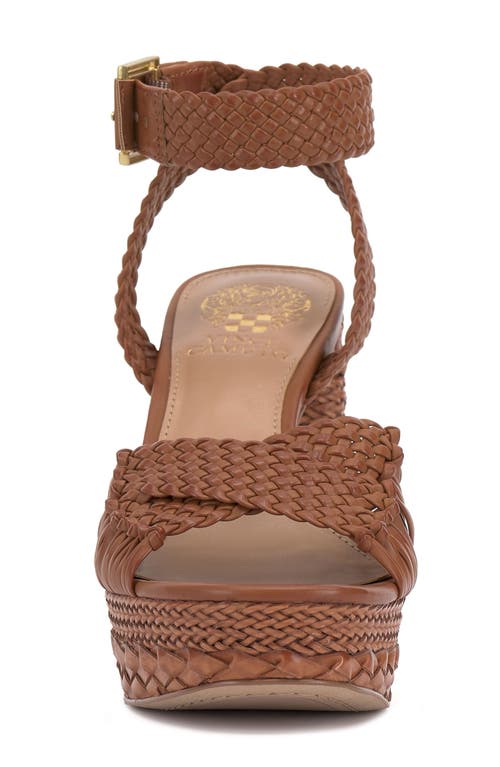 Vince Camuto Pessa Ankle Strap Platform Sandal In Caramello