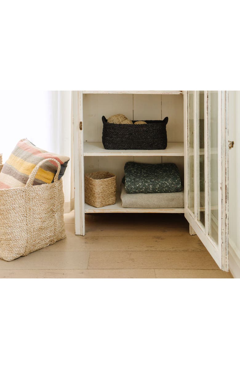 Will & Atlas Tabletop Square Jute Basket, Alternate, color, Natural