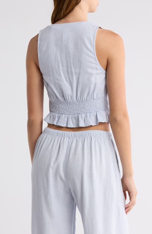 Abound Linen Button Front Vest