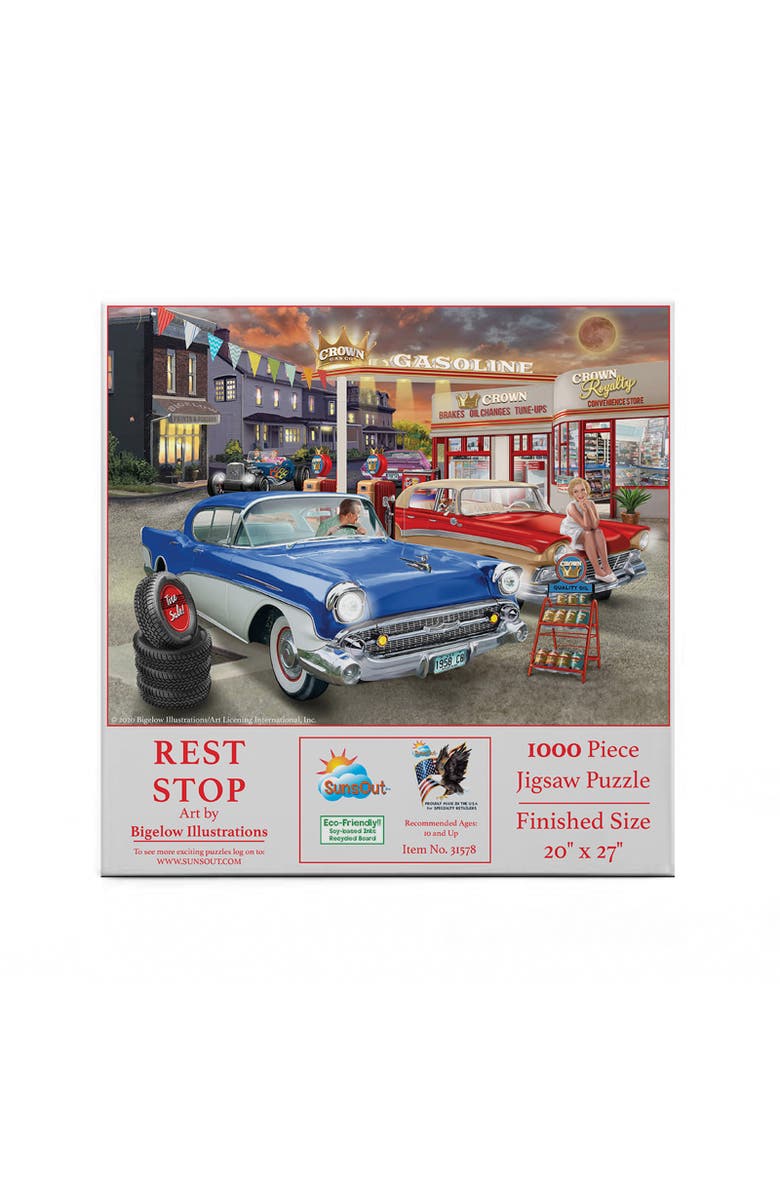 Sunsout Rest Stop 1000 piece Jigsaw Puzzle for Adults, Alternate, color, Multicolor